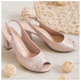 Sergio Leone Otevřené sandály růžový 2