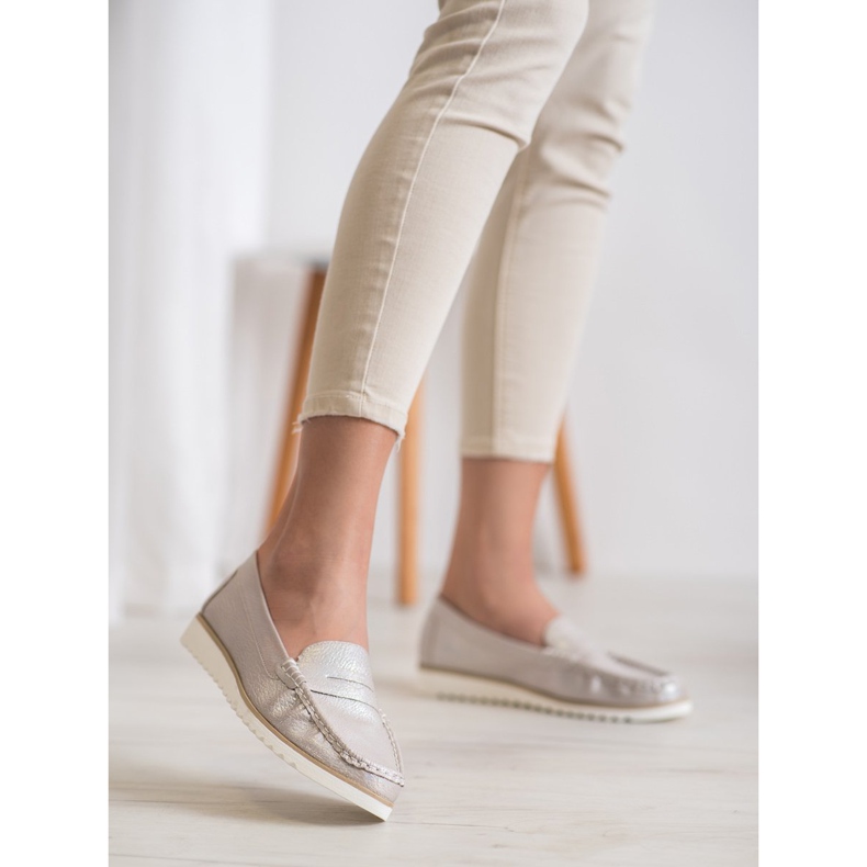 Sergio Leone Mokasíny na platformě béžový 1