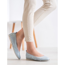 Sergio Leone Textilní balerínky se třpytkami modrý 1