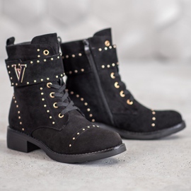 SDS Módní semišoví dělníci černý 1