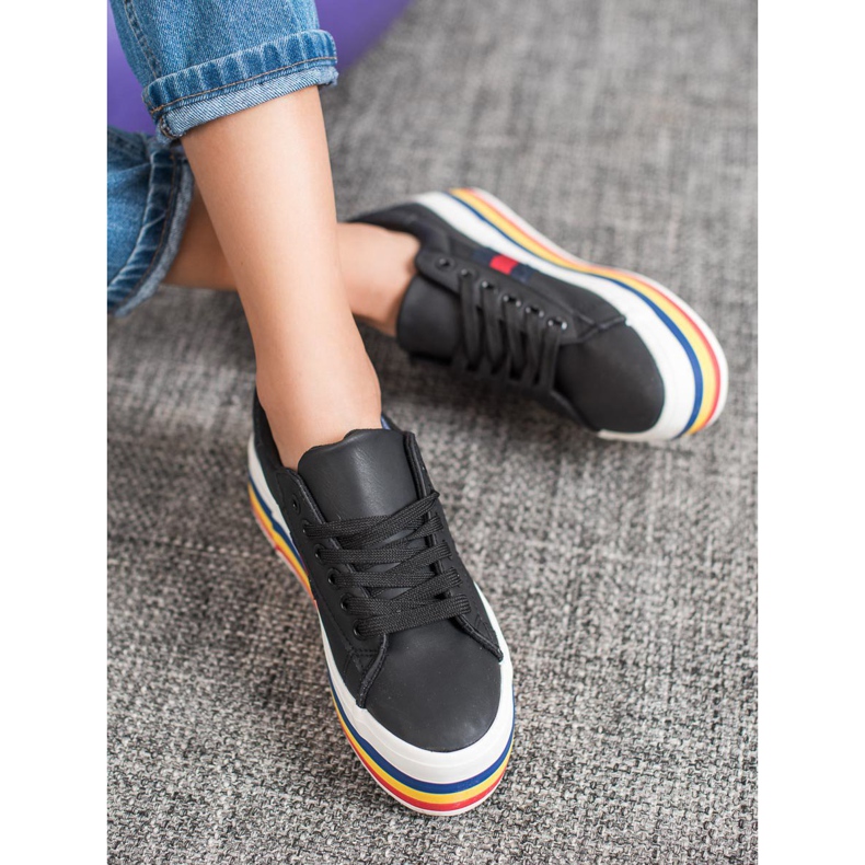 SHELOVET Sportovní Boty Na Platformě černá vícebarevný 2