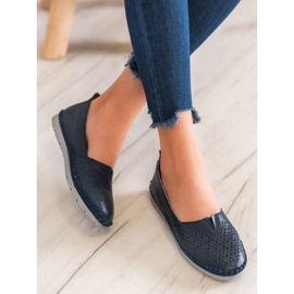 Evento Prolamované tenisky s eko kůží námořnická modrá modrý 1