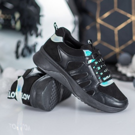 SHELOVET Milujte černé tenisky černá 2