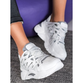 Small Swan Pohodlné tenisky od Eco Kůže šedá 2