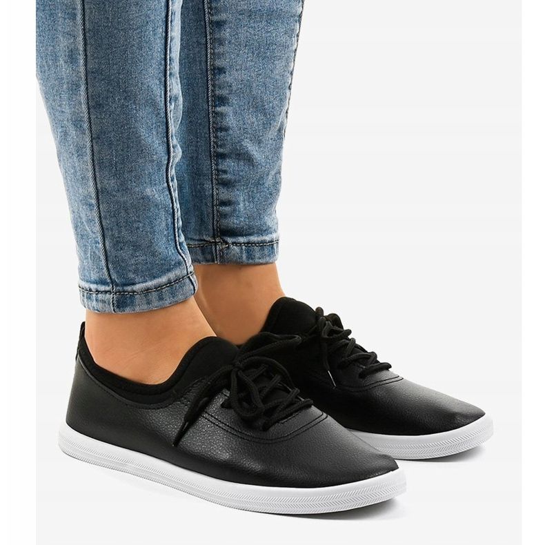 Černé klasické tenisky W9782-1 černý 1