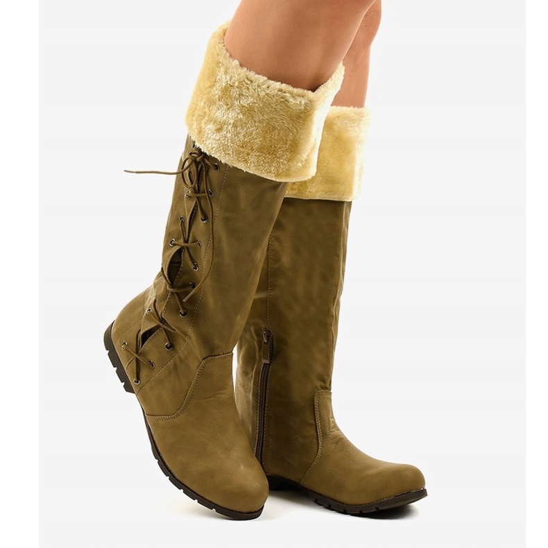 Hnědé, izolované ploché boty AF1151 hnědý 2