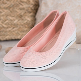 Super Me Prolamovaná baletka na klínku růžový 1