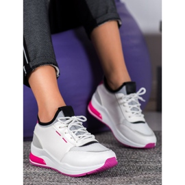 SHELOVET Svázané boty v eko kůži bílý 2