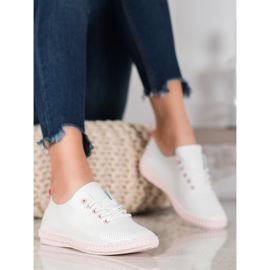 SHELOVET Lehké prolamované tenisky bílý 1