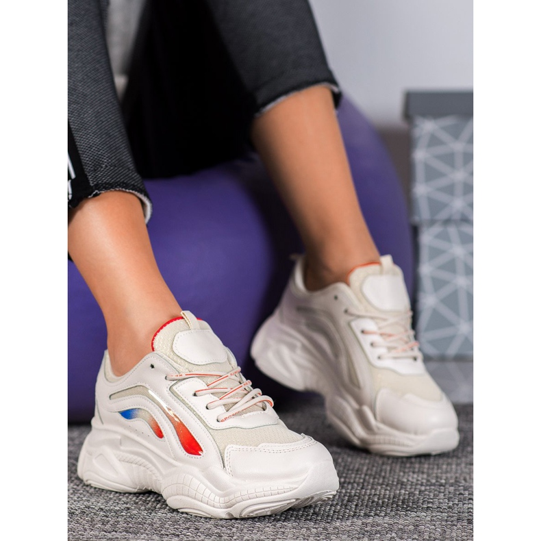 SHELOVET Stylové béžové tenisky béžový 1