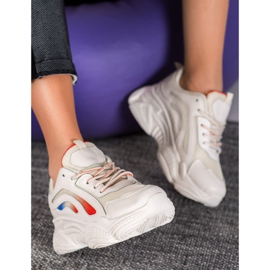 SHELOVET Stylové béžové tenisky béžový 2