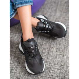 SHELOVET Snake Print Platform tenisky černá 1