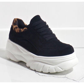 Černé sportovní semišové tenisky 7816-Y černá 1