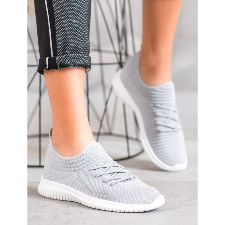 SHELOVET Textilní nazouvací boty šedá 1