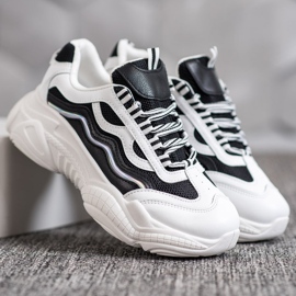 SHELOVET Tenisky Na Platformě bílý černá 1