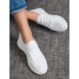 SHELOVET Textilní nazouvací boty bílý 1