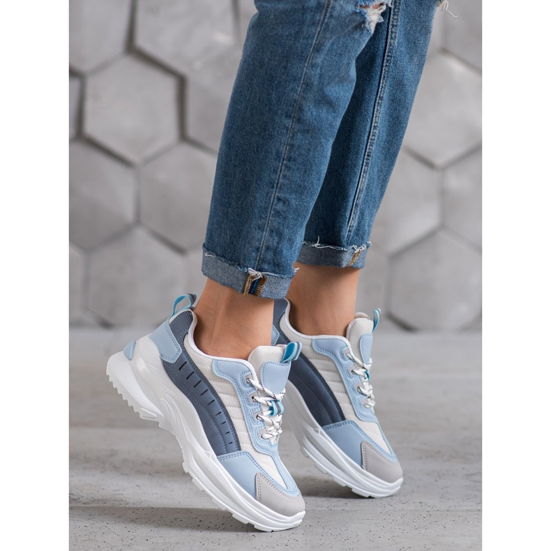 SHELOVET Módní boty na platformě modrý vícebarevný 2