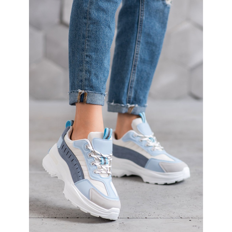 SHELOVET Módní boty na platformě modrý vícebarevný 1