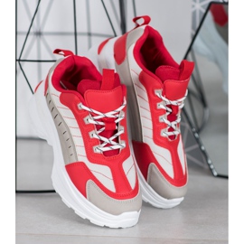 SHELOVET Módní boty na platformě červený vícebarevný 2