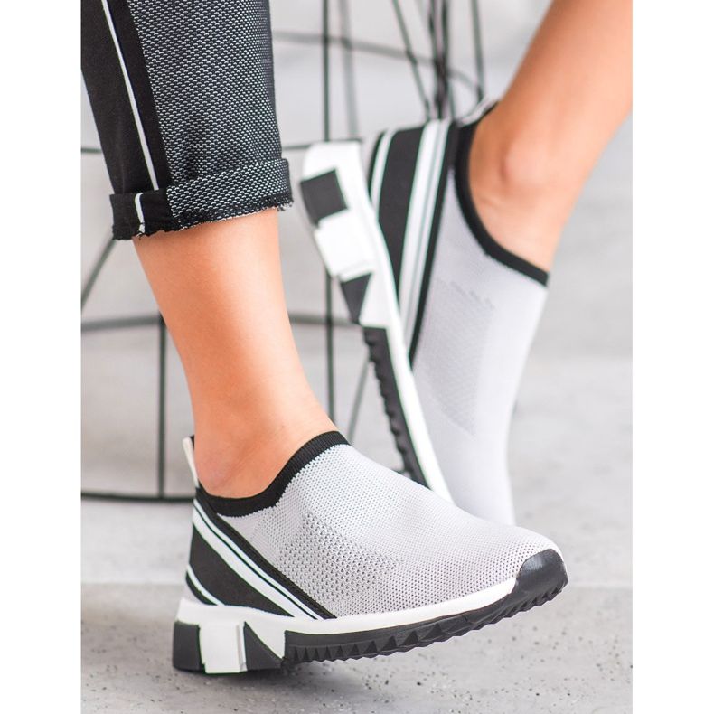 SHELOVET Nazouvací boty se síťovinou šedá 2