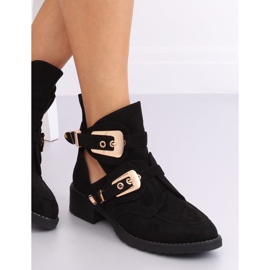 Černé vykrojené boty ZE01P černé černý 2