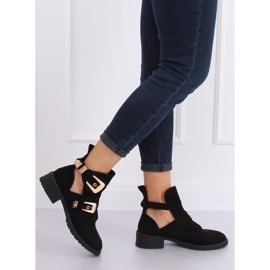 Černé vykrojené boty ZE01P černé černý 1