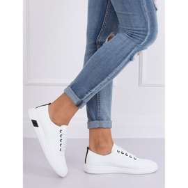 Černobílé šněrovací tenisky BB77 Black bílý černá 2