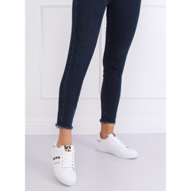 Bílé dámské tenisky K-388 WHITE / LEOPARD bílý 2 Bílé dámské tenisky K-388 WHITE / LEOPARD bílý 2