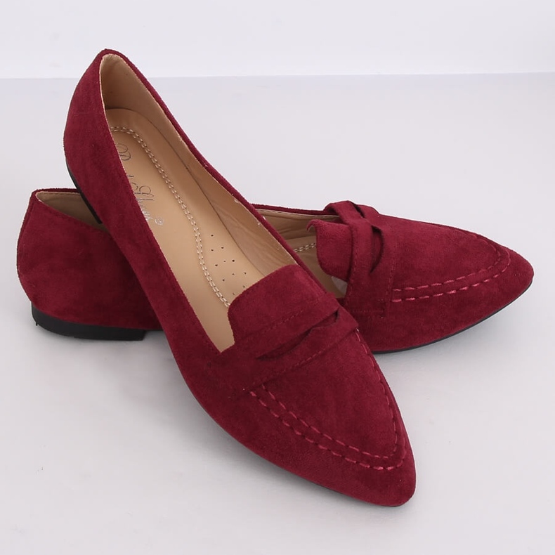 Dámské vínové mokasíny CH-1M6 Wine Red červený 1