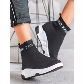 SHELOVET Módní nazouvací boty černý 2