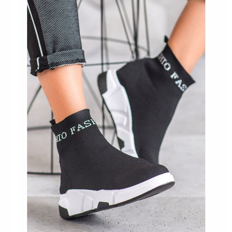 SHELOVET Módní nazouvací boty černá 2