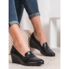 Klínové mokasíny VINCEZA černý 2