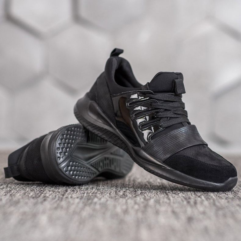 SHELOVET Černá módní sportovní obuv 1