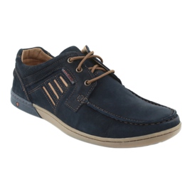 RIKO 908 Men's Navy Blue Men's Shoes modrý 1