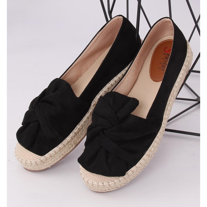 Černé dámské espadrilky LL-219P Black černá 1