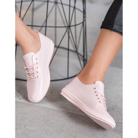 SHELOVET Lehké práškové tenisky růžový 2