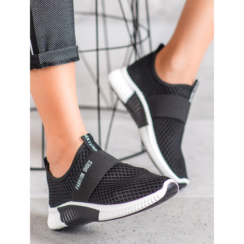 SHELOVET Nazouvací módní obuv černá 2