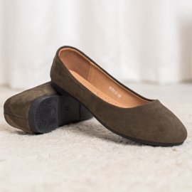 Diamantique Klasické semišové balerínky vícebarevný zelená 2