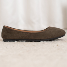 Diamantique Klasické semišové balerínky vícebarevný zelená 1