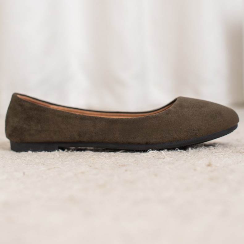 Diamantique Klasické semišové balerínky vícebarevný zelená 1