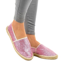 Růžové nazouvací espadrilky 1609 růžový 1 Růžové nazouvací espadrilky 1609 růžový 1