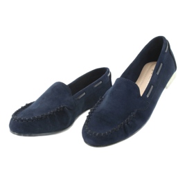 Dámské semišové mokasíny Sergio Leone 722 navy blue modrý 3