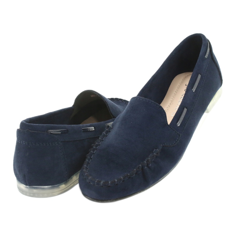 Dámské semišové mokasíny Sergio Leone 722 navy blue modrý 4