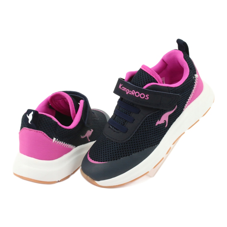 Kangaroos18507 Navy/Pink Sports Children's Shoes modrý 4