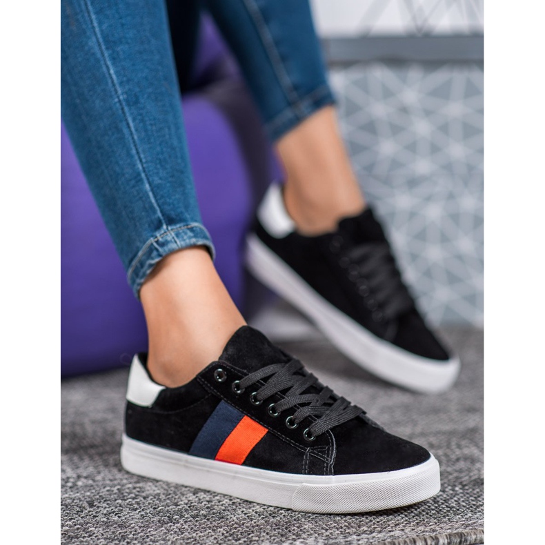 SDS Sportovní obuv na tlusté podrážce černá 1