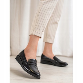 Goodin Černé klínové mokasíny černý 1