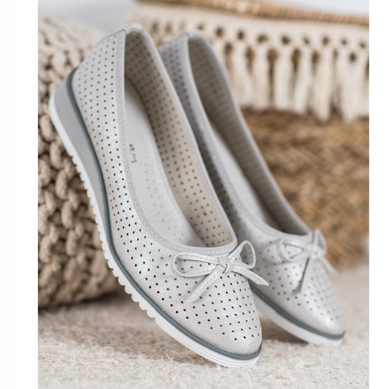 Goodin Prolamované klínové pumpy šedá 1