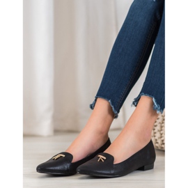 Goodin Lesklé černé balerínky černá 1