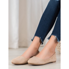 SHELOVET Pohodlné balerínky hnědý 1