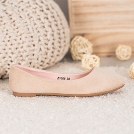 SHELOVET Pohodlné balerínky hnědý 2